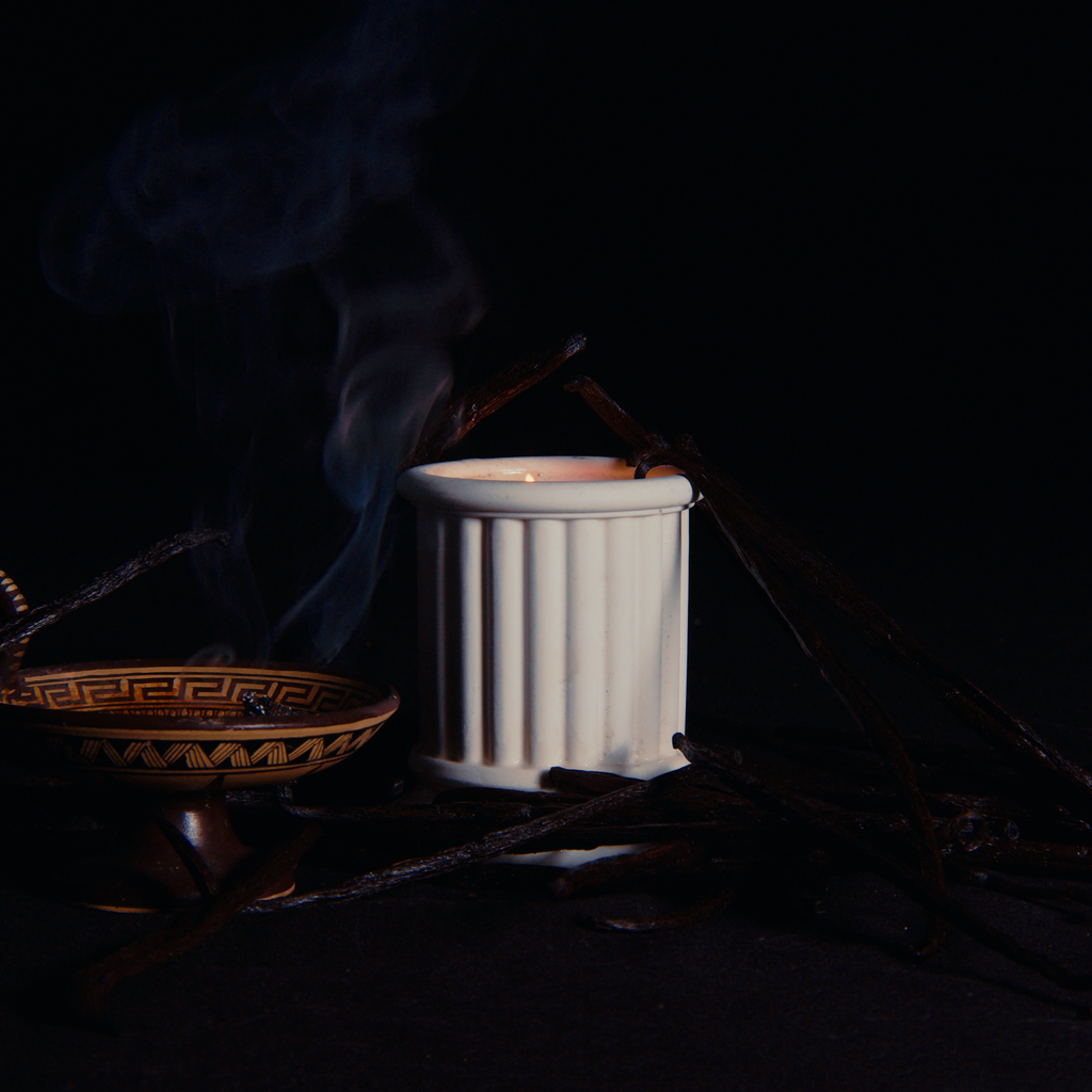 Bougie parfumée Myrrhe, Tabac & Vanille | Mnemos