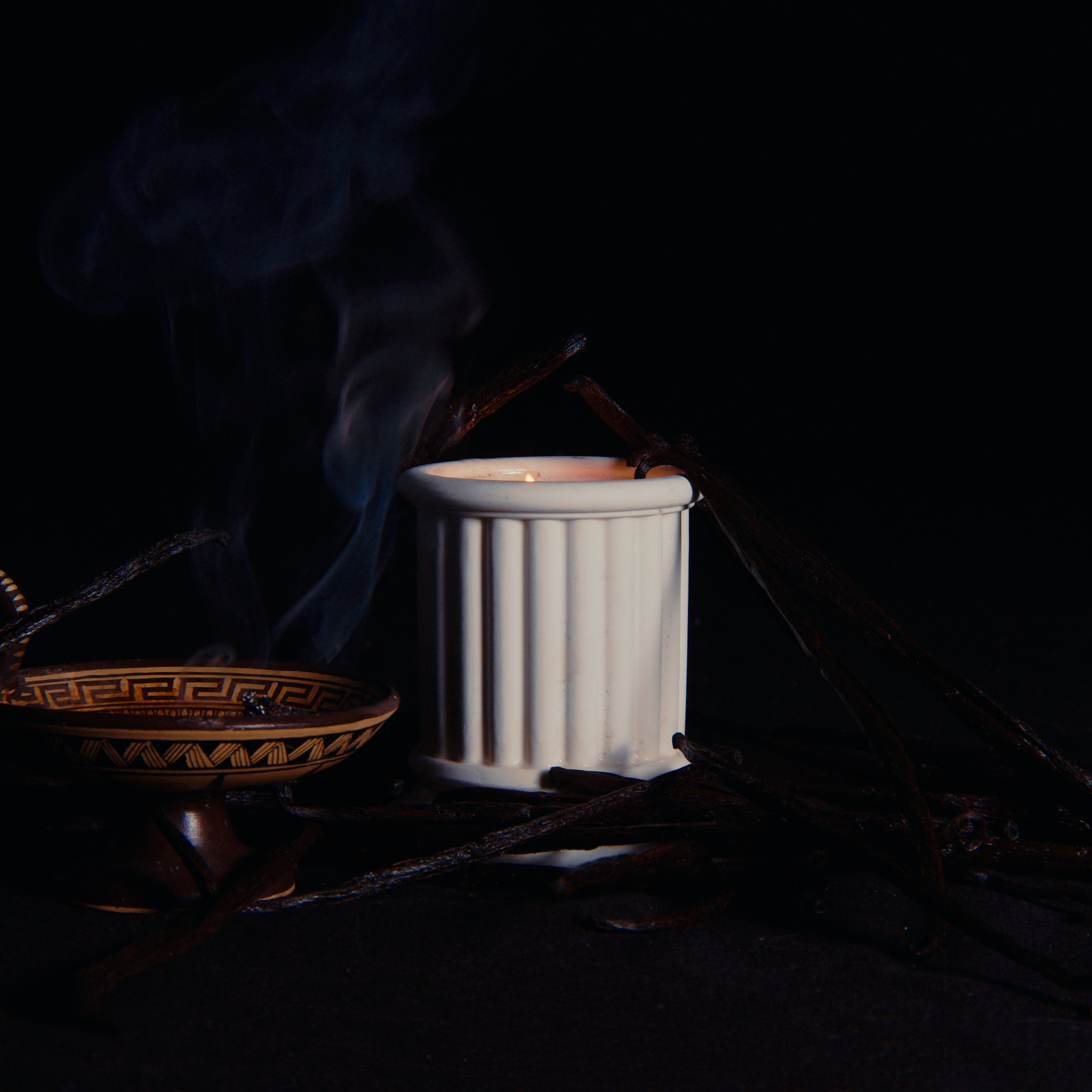 Bougie parfumée Myrrhe, Tabac & Vanille | Mnemos